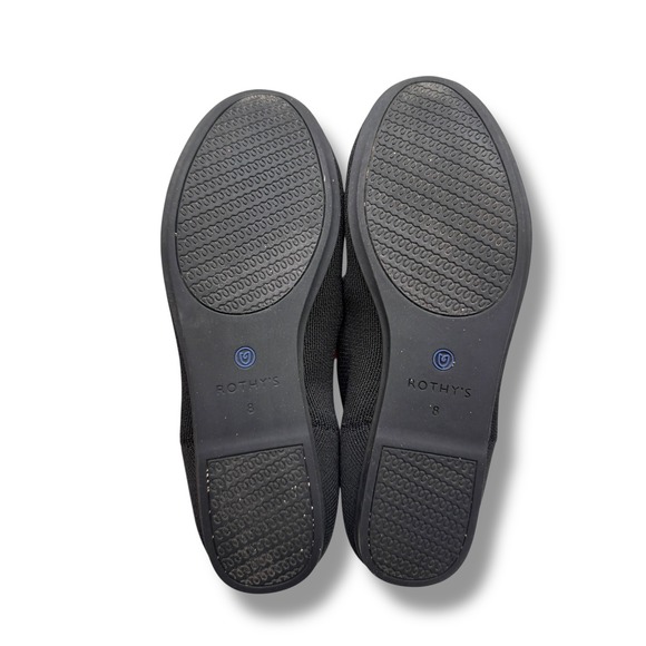 Rothy's The Loafer Flats Women's 8 Black Knit Slip On Sustainable Work Office - Picture 8 of 10
